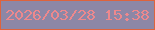 文字の大きさ：4、枠の色：de633d、背景の色：8d87a6、文字の色：ed888d 無料ブログパーツのブログ時計
