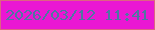 文字の大きさ：3、枠の色：de6382、背景の色：ea17d3、文字の色：4e77a2 無料ブログパーツのブログ時計