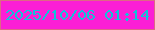 文字の大きさ：5、枠の色：de6884、背景の色：fb1fd5、文字の色：0ec4d9 無料ブログパーツのブログ時計