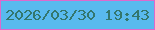 文字の大きさ：3、枠の色：de69cd、背景の色：59baee、文字の色：33776d 無料ブログパーツのブログ時計