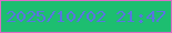 文字の大きさ：5、枠の色：de6cc7、背景の色：1dbe70、文字の色：5a74e0 無料ブログパーツのブログ時計