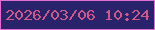 文字の大きさ：3、枠の色：de6ed0、背景の色：29236c、文字の色：d0598a 無料ブログパーツのブログ時計