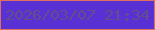文字の大きさ：4、枠の色：de6f5f、背景の色：5830d3、文字の色：634d8b 無料ブログパーツのブログ時計