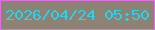 文字の大きさ：2、枠の色：de6fe5、背景の色：8e8274、文字の色：27d3ee 無料ブログパーツのブログ時計