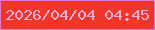 文字の大きさ：5、枠の色：de79d9、背景の色：f03628、文字の色：e6b1dd 無料ブログパーツのブログ時計