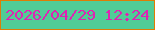 文字の大きさ：3、枠の色：de7d04、背景の色：51cc96、文字の色：de24b3 無料ブログパーツのブログ時計