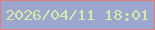 文字の大きさ：2、枠の色：de7f7f、背景の色：9ba7cf、文字の色：d5eaa5 無料ブログパーツのブログ時計