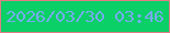 文字の大きさ：3、枠の色：de7f86、背景の色：0bcf67、文字の色：76acef 無料ブログパーツのブログ時計