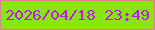 文字の大きさ：3、枠の色：de8291、背景の色：8ce40c、文字の色：bb1ce7 無料ブログパーツのブログ時計