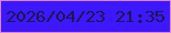 文字の大きさ：1、枠の色：de82d3、背景の色：3d17fe、文字の色：1a184b 無料ブログパーツのブログ時計