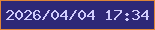 文字の大きさ：2、枠の色：de8538、背景の色：2e2877、文字の色：cfccfd 無料ブログパーツのブログ時計