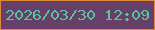 文字の大きさ：2、枠の色：de8937、背景の色：67406a、文字の色：57c49c 無料ブログパーツのブログ時計