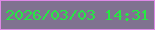 文字の大きさ：1、枠の色：de89e7、背景の色：807290、文字の色：26e843 無料ブログパーツのブログ時計