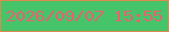 文字の大きさ：2、枠の色：de8a4e、背景の色：46c46a、文字の色：e66270 無料ブログパーツのブログ時計