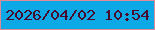 文字の大きさ：2、枠の色：de8a97、背景の色：0da9e6、文字の色：460a2c 無料ブログパーツのブログ時計