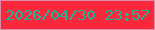 文字の大きさ：4、枠の色：de8baa、背景の色：fd273c、文字の色：1ab898 無料ブログパーツのブログ時計