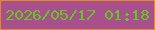 文字の大きさ：4、枠の色：de8d24、背景の色：a94f8e、文字の色：65c91d 無料ブログパーツのブログ時計