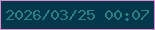 文字の大きさ：2、枠の色：de8dd3、背景の色：02374c、文字の色：308083 無料ブログパーツのブログ時計