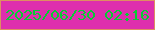 文字の大きさ：3、枠の色：de8e61、背景の色：de2fad、文字の色：07cc34 無料ブログパーツのブログ時計