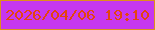 文字の大きさ：2、枠の色：de8f1b、背景の色：c637f0、文字の色：e44410 無料ブログパーツのブログ時計