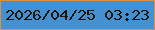 文字の大きさ：4、枠の色：de8f40、背景の色：4490d1、文字の色：1c1606 無料ブログパーツのブログ時計