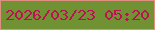 文字の大きさ：2、枠の色：de8f80、背景の色：719233、文字の色：bc1153 無料ブログパーツのブログ時計