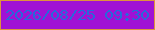 文字の大きさ：2、枠の色：de933c、背景の色：a012d4、文字の色：2669db 無料ブログパーツのブログ時計