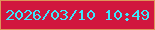 文字の大きさ：4、枠の色：de945a、背景の色：d1163e、文字の色：3ae8fd 無料ブログパーツのブログ時計