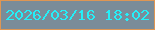 文字の大きさ：2、枠の色：de9654、背景の色：7a8c99、文字の色：24eff8 無料ブログパーツのブログ時計
