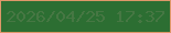 文字の大きさ：2、枠の色：de9769、背景の色：2c6e32、文字の色：467743 無料ブログパーツのブログ時計
