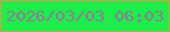 文字の大きさ：4、枠の色：de9a4a、背景の色：19f049、文字の色：9e739a 無料ブログパーツのブログ時計