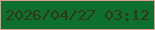 文字の大きさ：1、枠の色：de9a93、背景の色：0d702f、文字の色：353513 無料ブログパーツのブログ時計