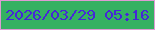 文字の大きさ：4、枠の色：de9bd4、背景の色：35b162、文字の色：4626d8 無料ブログパーツのブログ時計