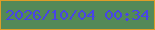 文字の大きさ：1、枠の色：de9d28、背景の色：538958、文字の色：4844e7 無料ブログパーツのブログ時計