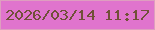 文字の大きさ：4、枠の色：de9ebf、背景の色：e074cd、文字の色：715039 無料ブログパーツのブログ時計
