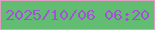 文字の大きさ：5、枠の色：de9fc0、背景の色：62bc72、文字の色：a352d7 無料ブログパーツのブログ時計
