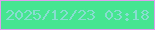 文字の大きさ：4、枠の色：dea0ee、背景の色：46e592、文字の色：88ddd1 無料ブログパーツのブログ時計
