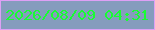 文字の大きさ：5、枠の色：dea0f5、背景の色：859cbd、文字の色：19fd33 無料ブログパーツのブログ時計