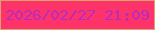 文字の大きさ：3、枠の色：dea168、背景の色：fe3369、文字の色：b82bc0 無料ブログパーツのブログ時計