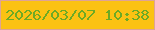 文字の大きさ：1、枠の色：dea396、背景の色：fbc213、文字の色：6caa25 無料ブログパーツのブログ時計