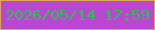 文字の大きさ：3、枠の色：dea555、背景の色：ba46d2、文字の色：2bc252 無料ブログパーツのブログ時計