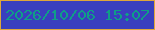 文字の大きさ：2、枠の色：dea73b、背景の色：393fbe、文字の色：0f9e87 無料ブログパーツのブログ時計