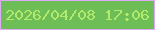 文字の大きさ：1、枠の色：dea9f7、背景の色：6ebe58、文字の色：b3ea6b 無料ブログパーツのブログ時計