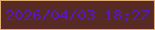 文字の大きさ：2、枠の色：deab74、背景の色：572a23、文字の色：5719be 無料ブログパーツのブログ時計