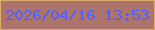 文字の大きさ：3、枠の色：dead6d、背景の色：ac746a、文字の色：4f60ff 無料ブログパーツのブログ時計