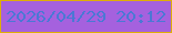 文字の大きさ：4、枠の色：deae09、背景の色：a561de、文字の色：4b78d5 無料ブログパーツのブログ時計