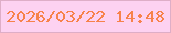 文字の大きさ：5、枠の色：deaec7、背景の色：fdd2f1、文字の色：f7824b 無料ブログパーツのブログ時計