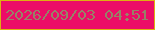 文字の大きさ：1、枠の色：deb011、背景の色：ec0d67、文字の色：968367 無料ブログパーツのブログ時計