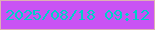 文字の大きさ：2、枠の色：deb0b4、背景の色：c953f4、文字の色：00d0c8 無料ブログパーツのブログ時計
