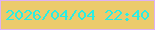文字の大きさ：2、枠の色：deb1f5、背景の色：eccb6c、文字の色：29eee4 無料ブログパーツのブログ時計